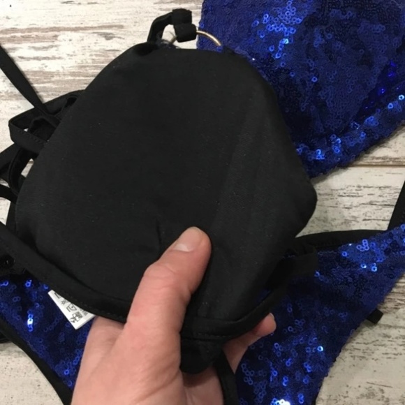 New arrival! Sexy Blue sequin bikini sets! - Picture 4 of 8